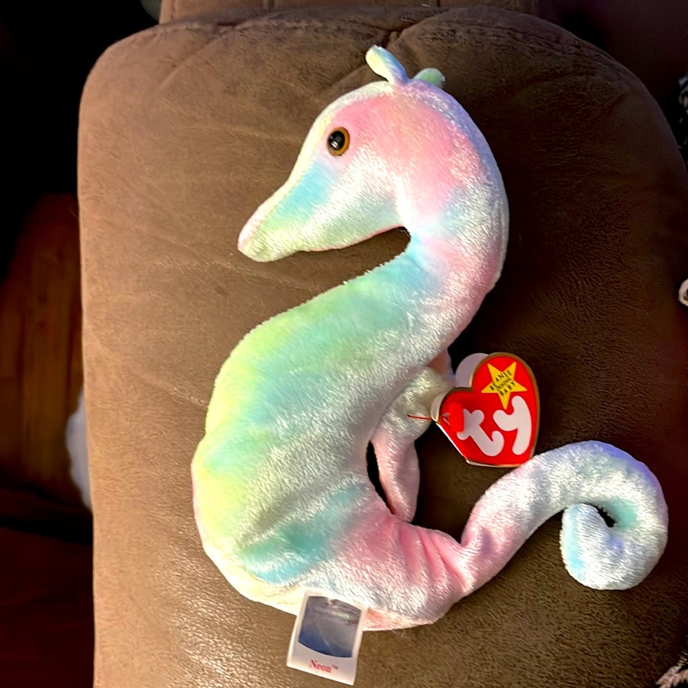 TY Beanie Baby Neon the Sea Horse